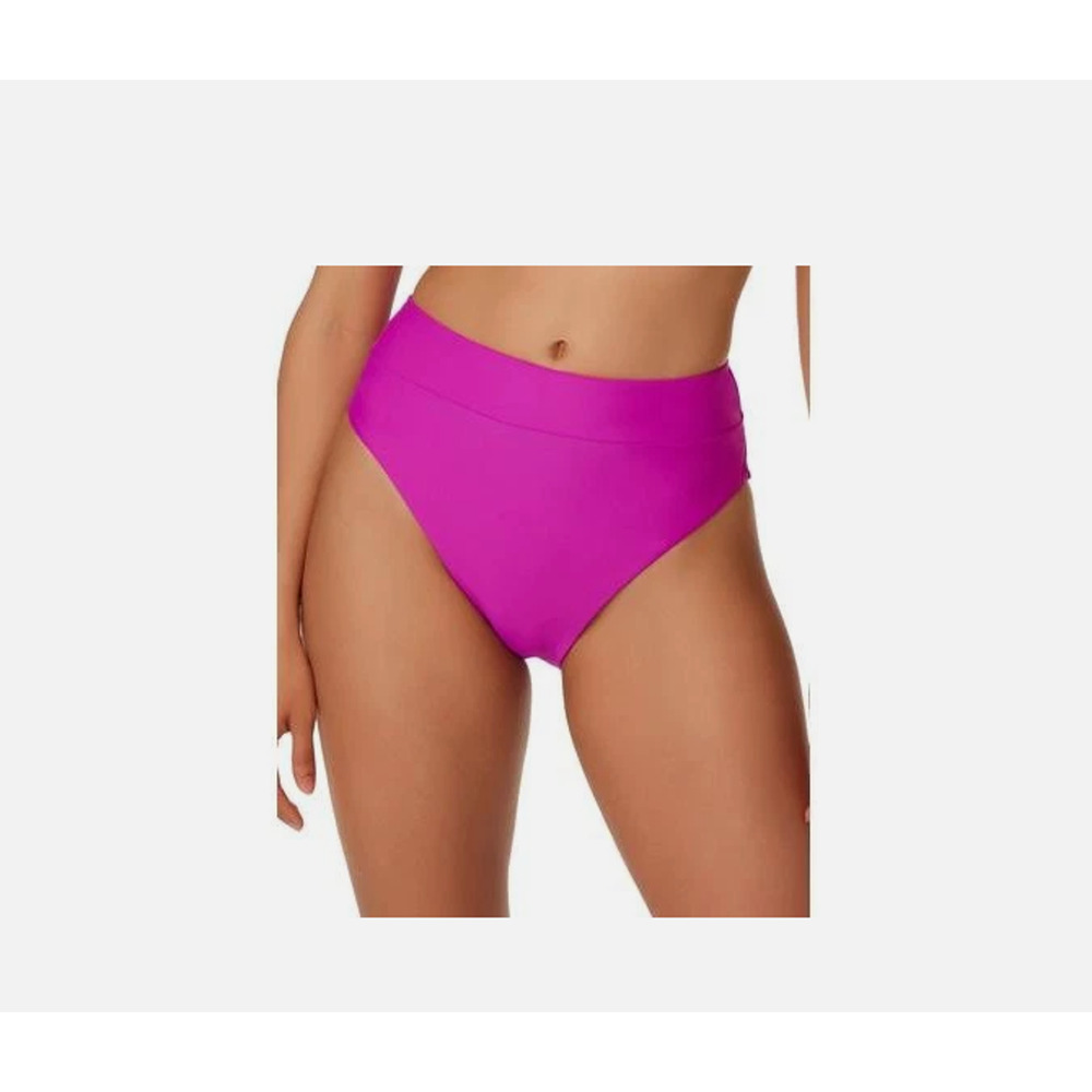 Bar III High-Rise High-Leg Bikini Briefs In Neon Orchid Size S 14799
